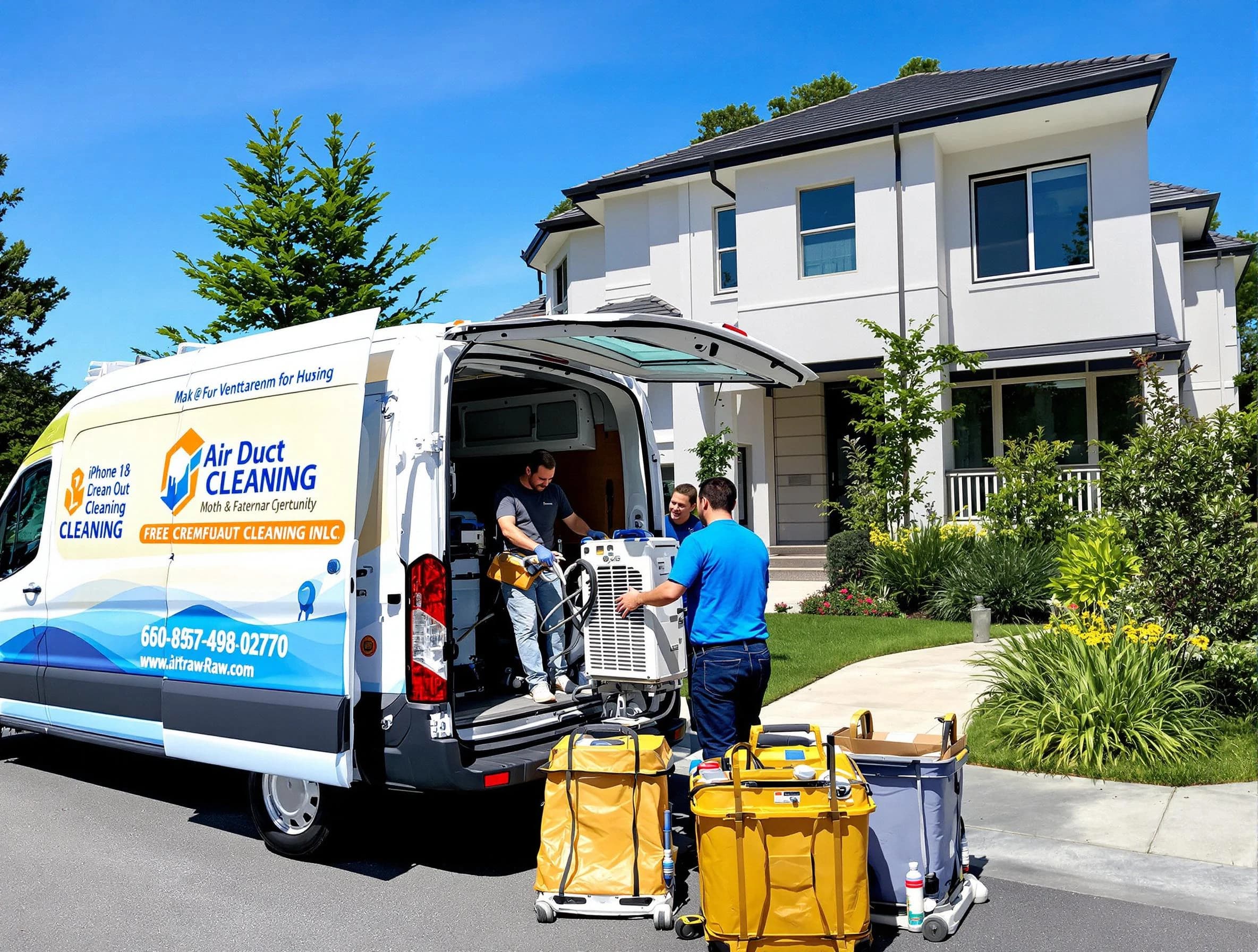 Costa Mesa Air Duct Cleaning technician performing professional air duct cleaning in Costa Mesa